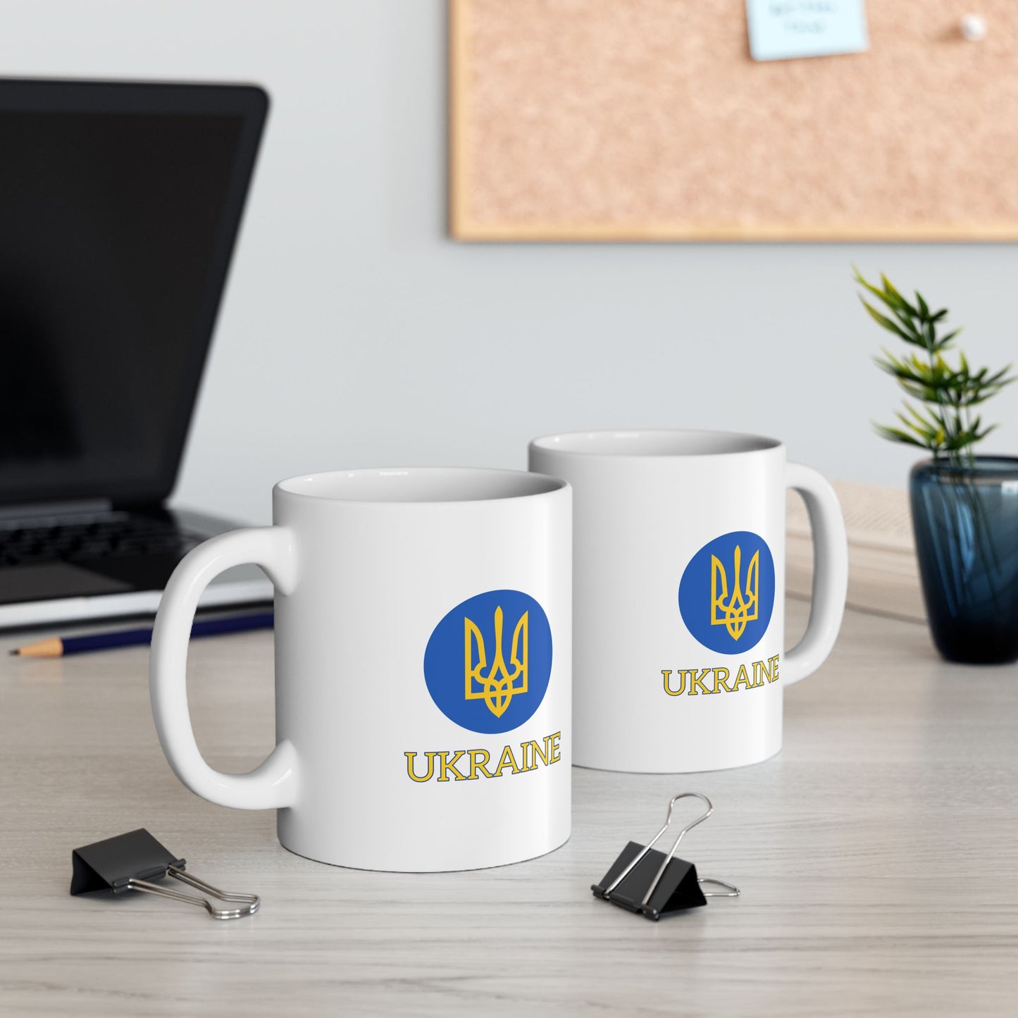 Ceramic Mug - White Ukraine Coat of Arms