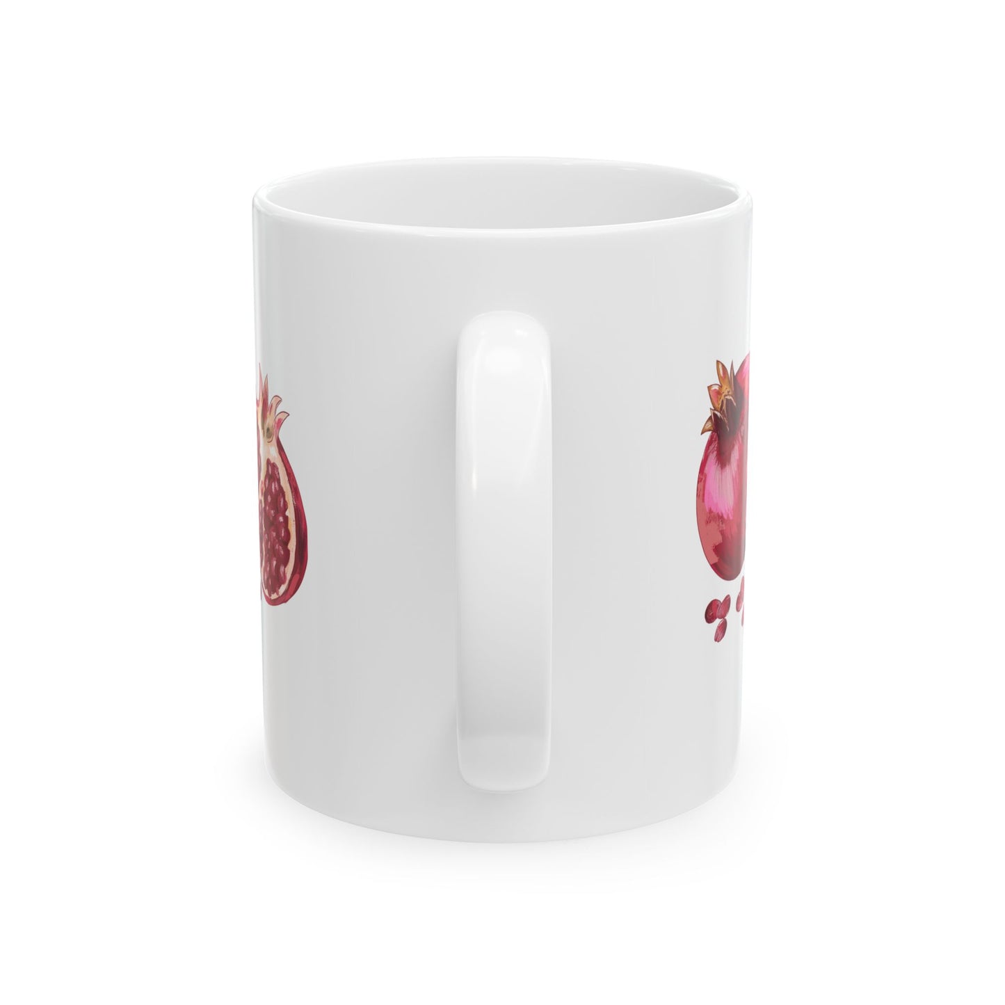 Pomegranate Cup with 365 Seeds of Strength Slogan Ceramic Mug (11oz, 15oz)