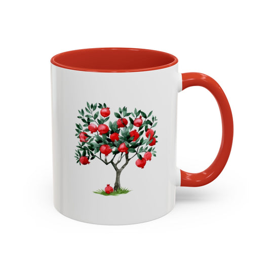 Pomegranate Cup with 365 Seeds of Strength Slogan Ceramic Mug (11oz, 15oz)