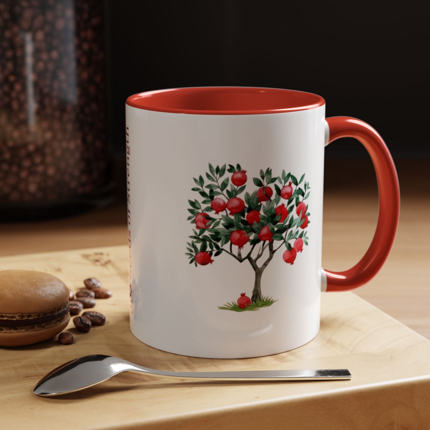Pomegranate Cup with 365 Seeds of Strength Slogan Ceramic Mug (11oz, 15oz)