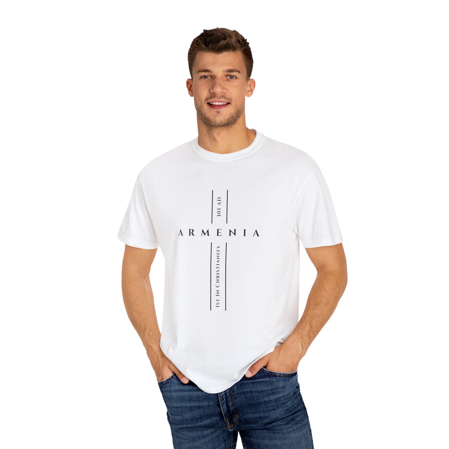 Armenia First in Christianity 301 AD Cross T-shirt