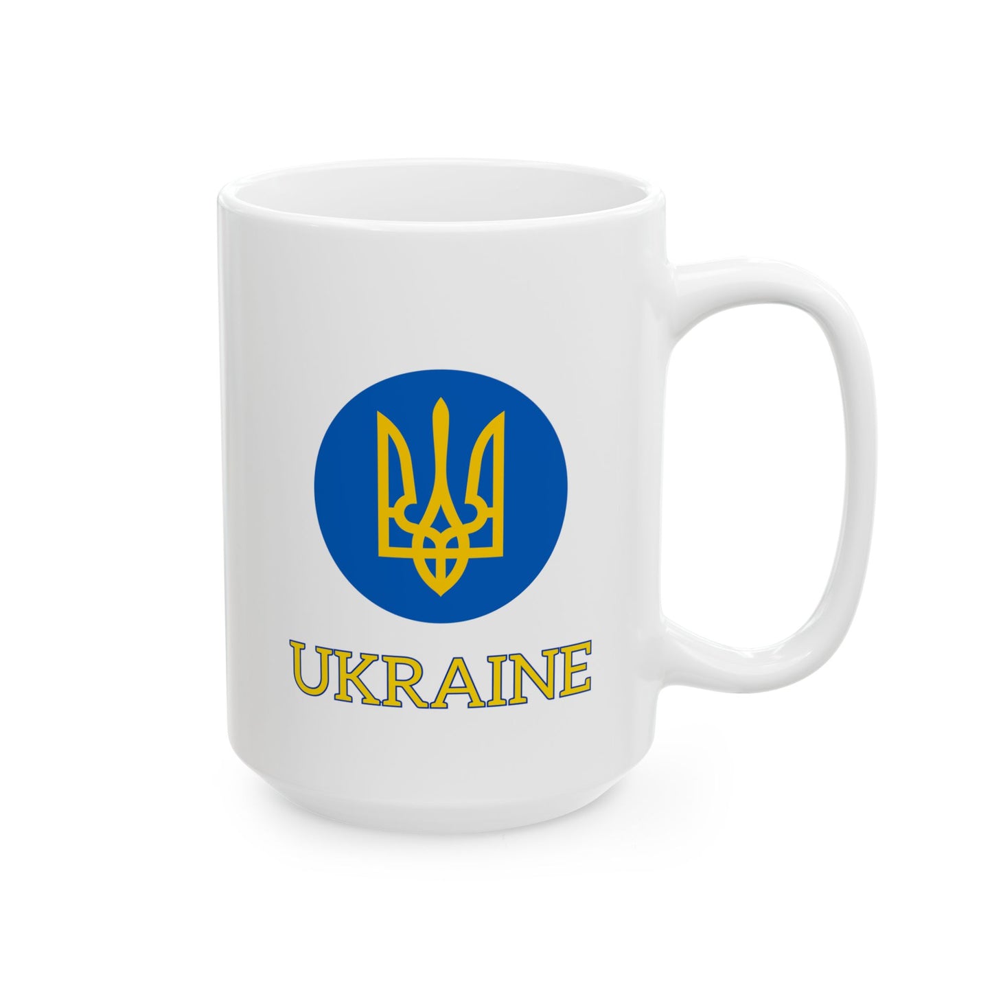 Ceramic Mug - White Ukraine Coat of Arms