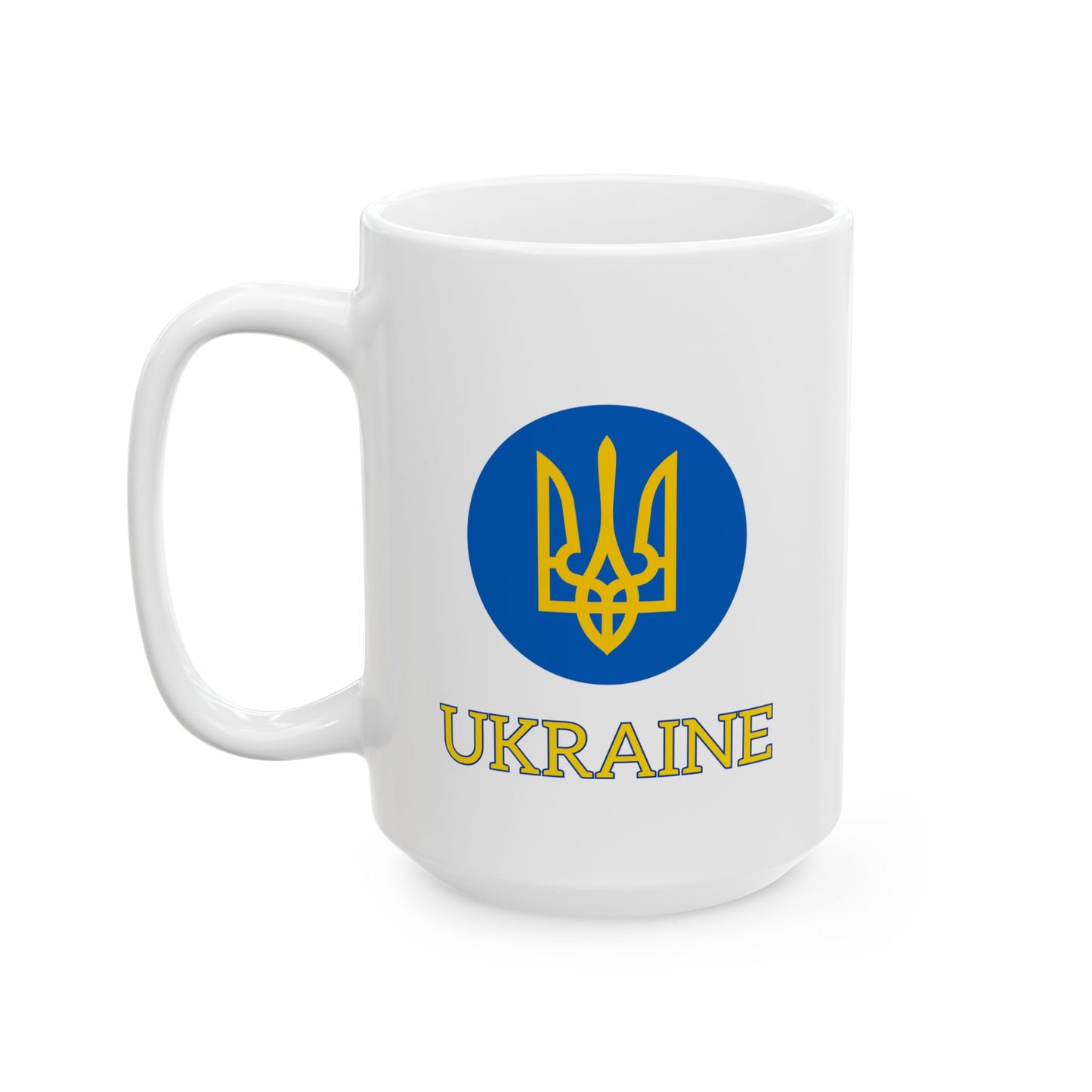 Ceramic Mug - White Ukraine Coat of Arms