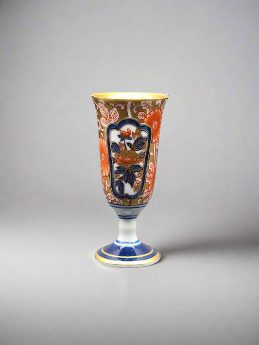 Arita Yaki Ware Shobido Main Store Dyed Nishiki Peony Tang Pattern Wine Cup