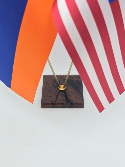 Armenia & America Desk Flags