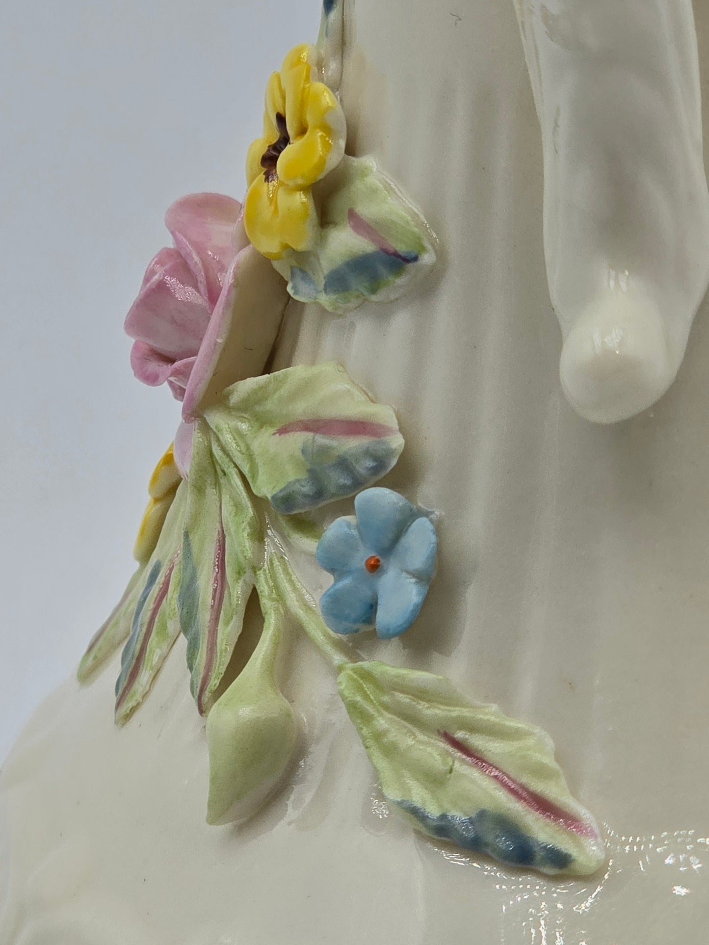 Vintage Belleek In Retrospect Aberdeen Floral Mantle Pitcher White Vase