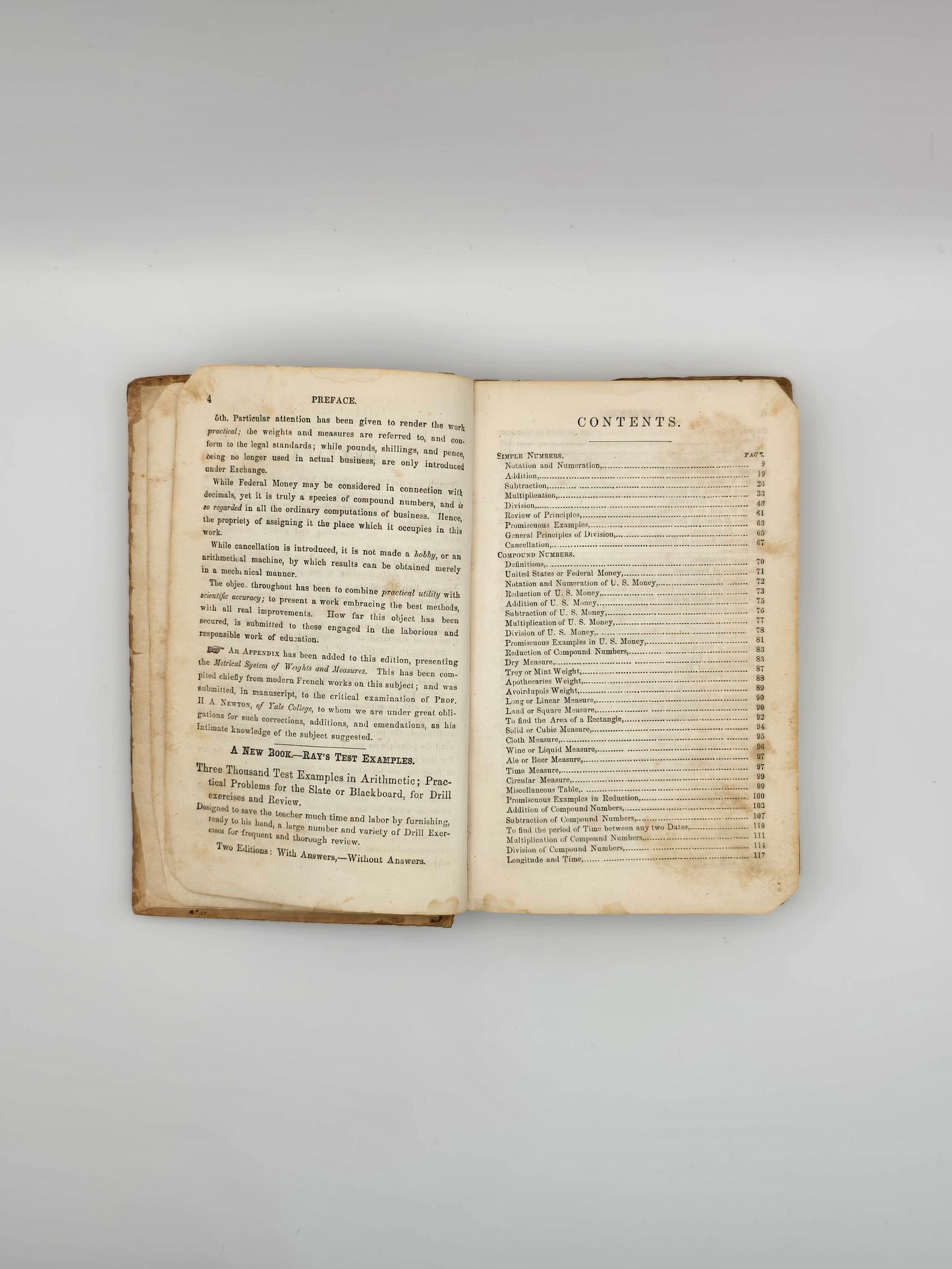 Antique School Book RAY'S Practical Arithmetic 1874 / 1000 Edition