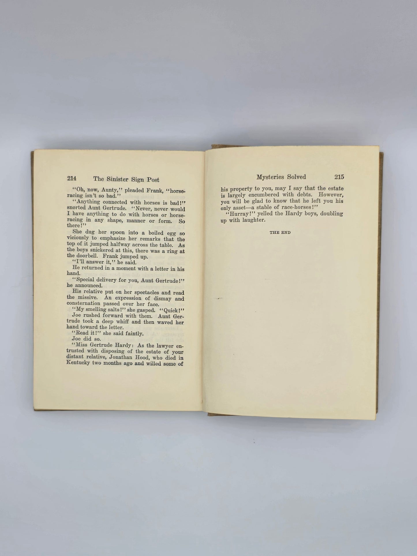 Hardy Boys Edition Of The Sinister Sign Post By Franklin W. Dixon. Vintage Hardcover Book. New York, 1936.