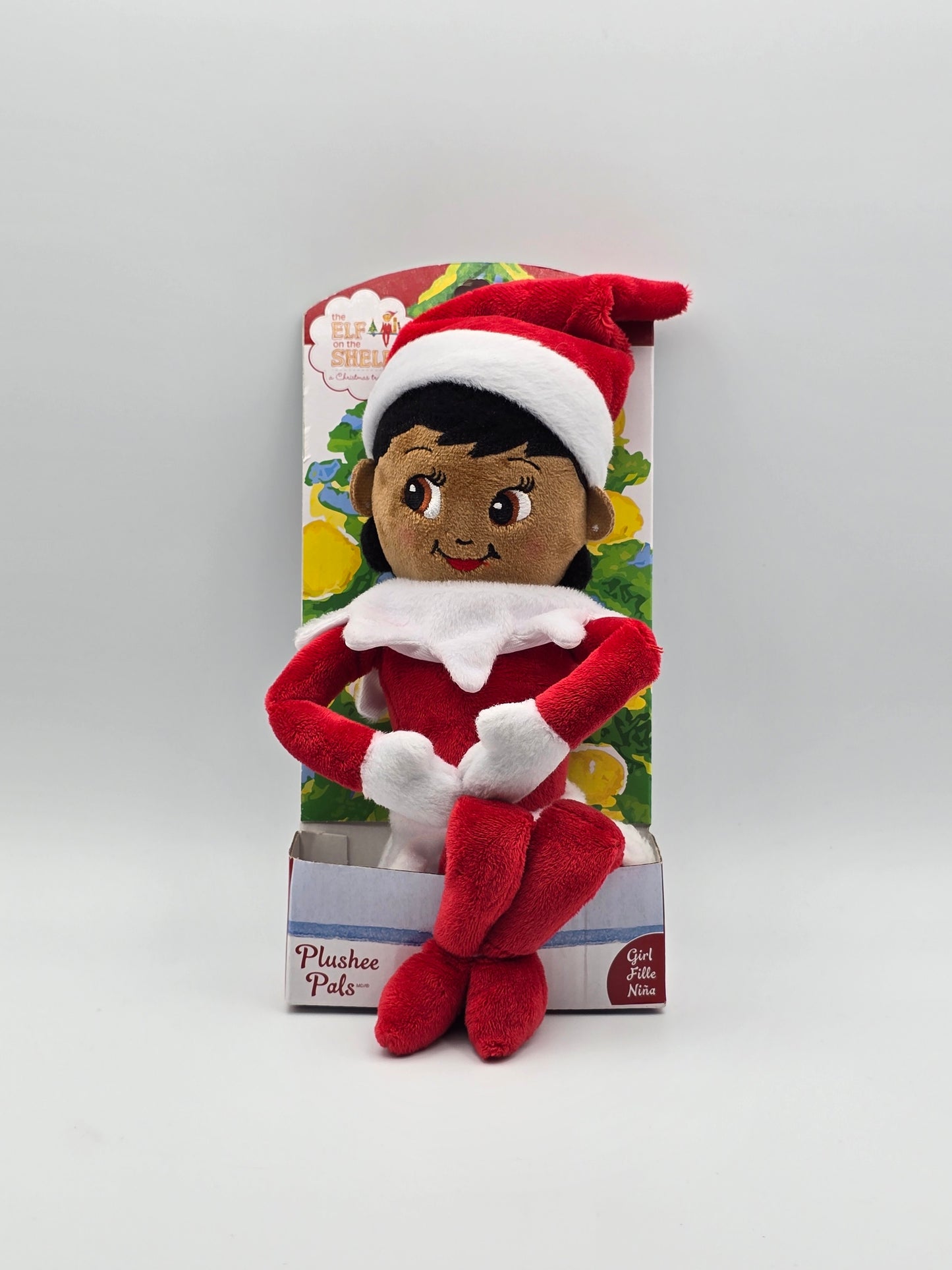 The Elf On The Shelf Girl Plushee Pals Dark Skin Brown Eyes NINA.