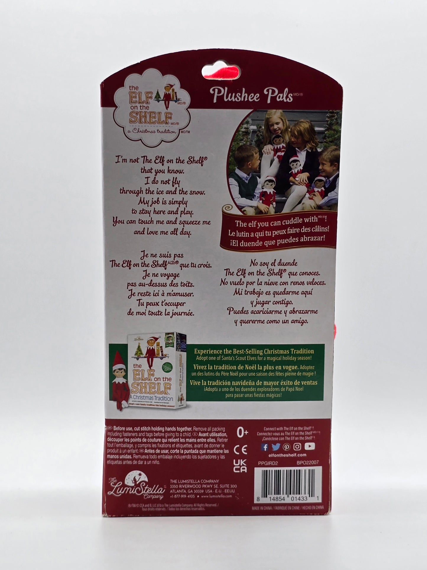 The Elf On The Shelf Girl Plushee Pals Dark Skin Brown Eyes NINA.