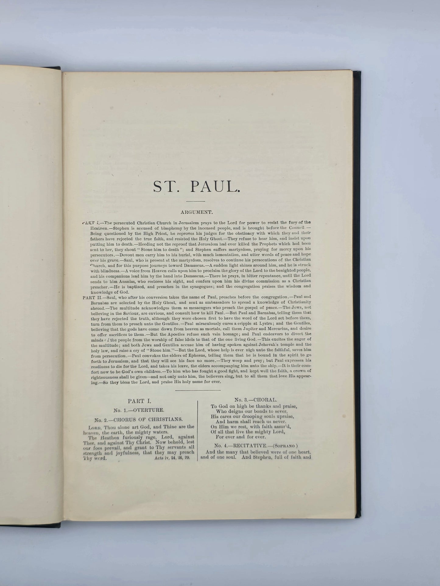 Saint Paul An Oratorio | G. Schirmer's Editions | Music by Felix Mendelssohn.