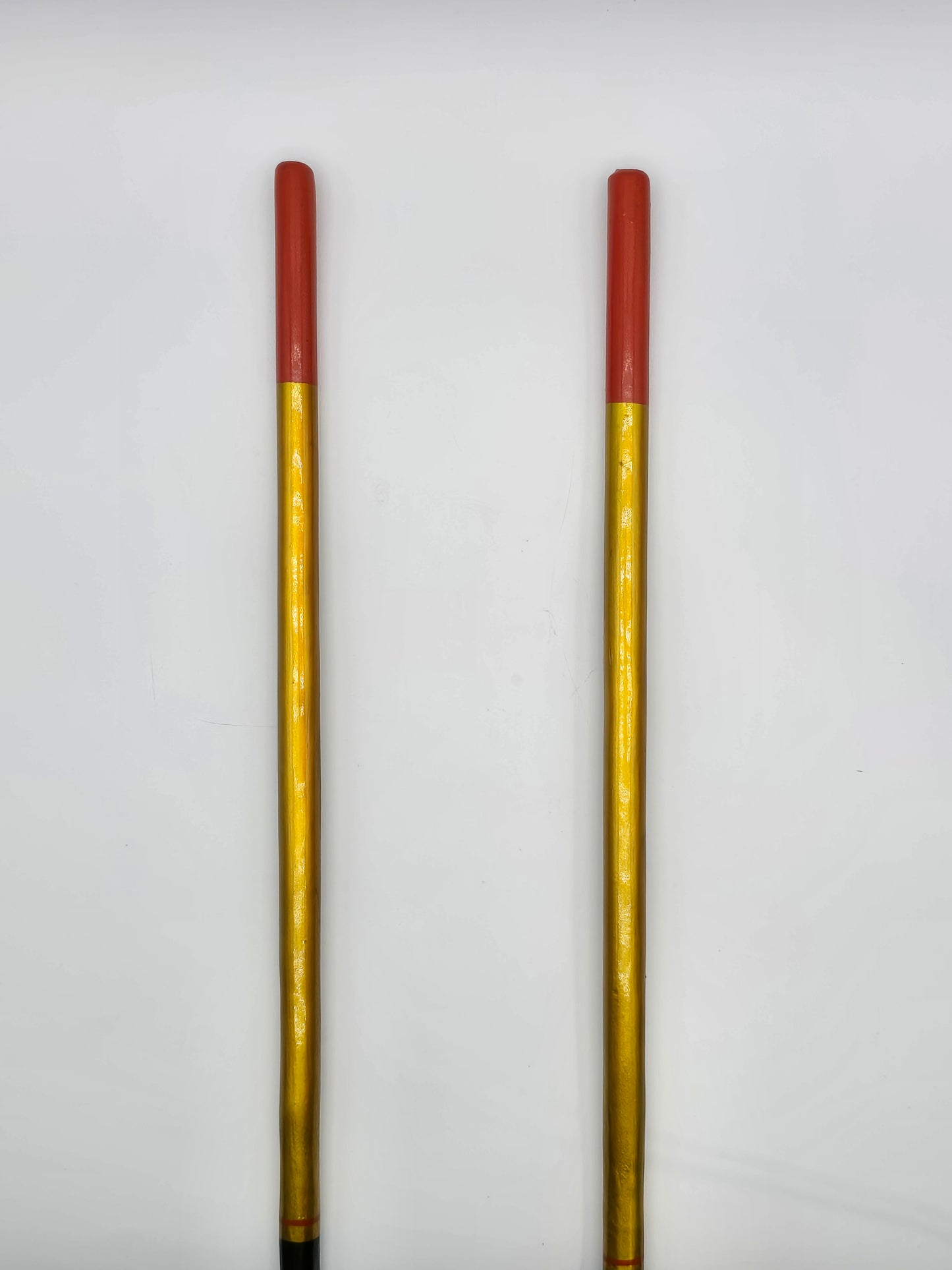 Set Of 2 Russian Folk Art Carved Painted Wood Floral Decor Spoons 1970's