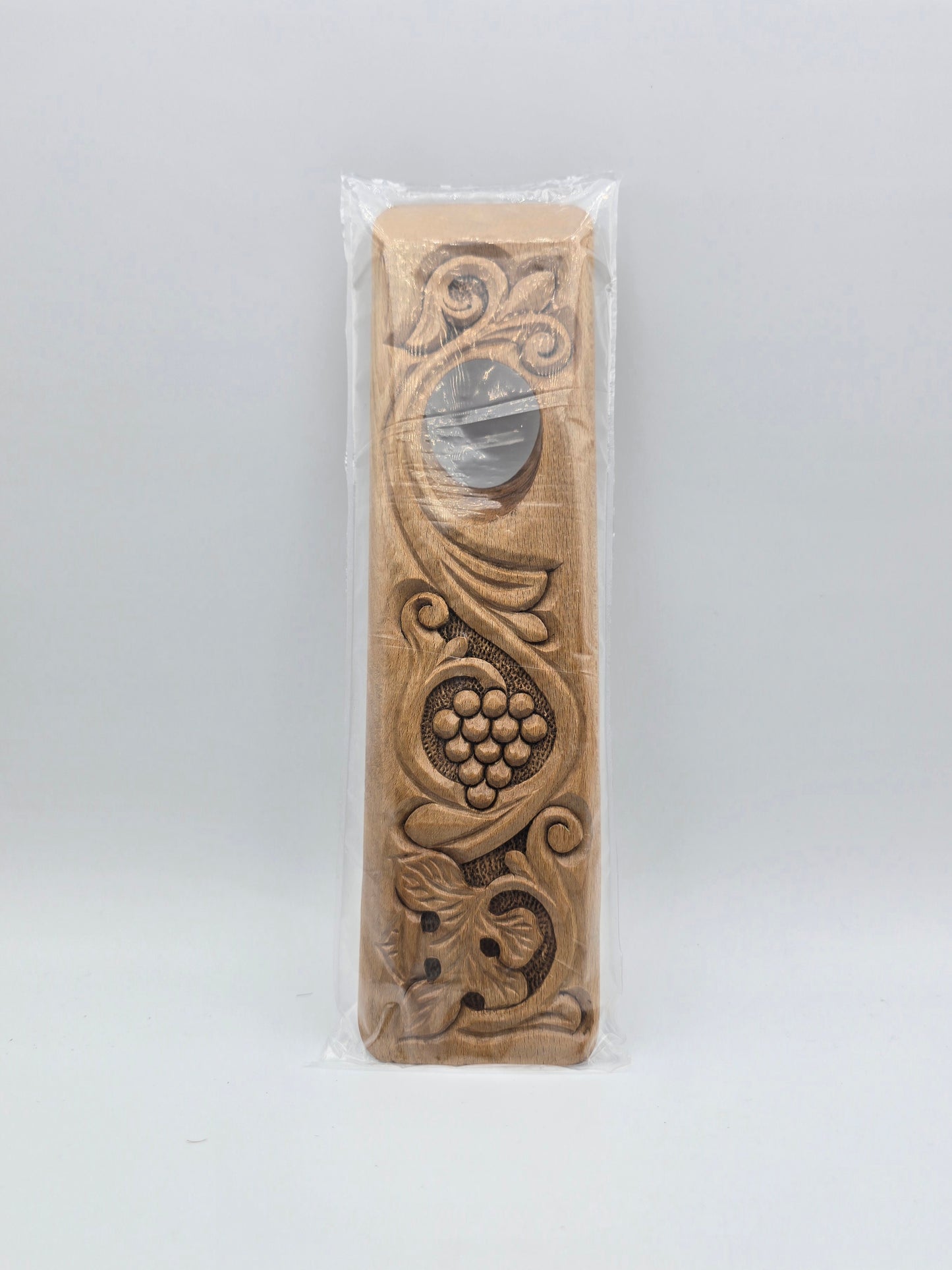 Handmade Wooden Carved Wine Bottle Holder