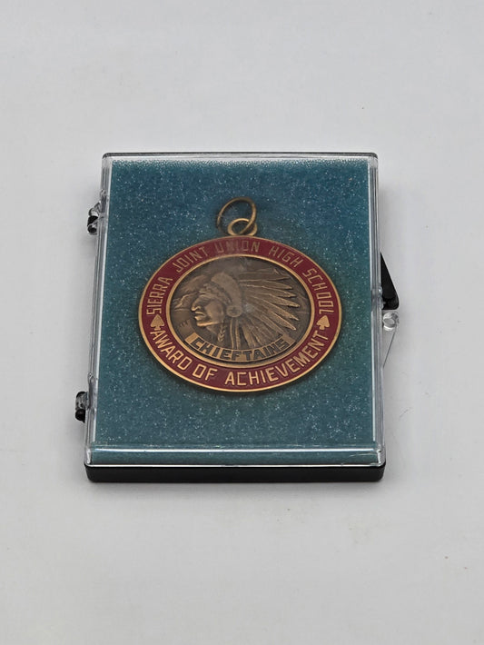Vintage Medal an Award of Achievement from Sierra Joint Union High School CA