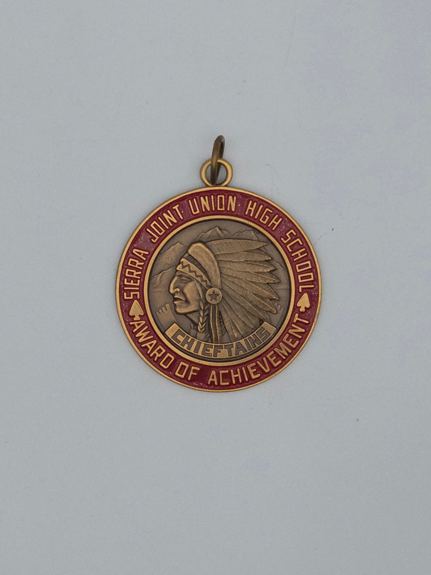 Vintage Medal an Award of Achievement from Sierra Joint Union High School CA
