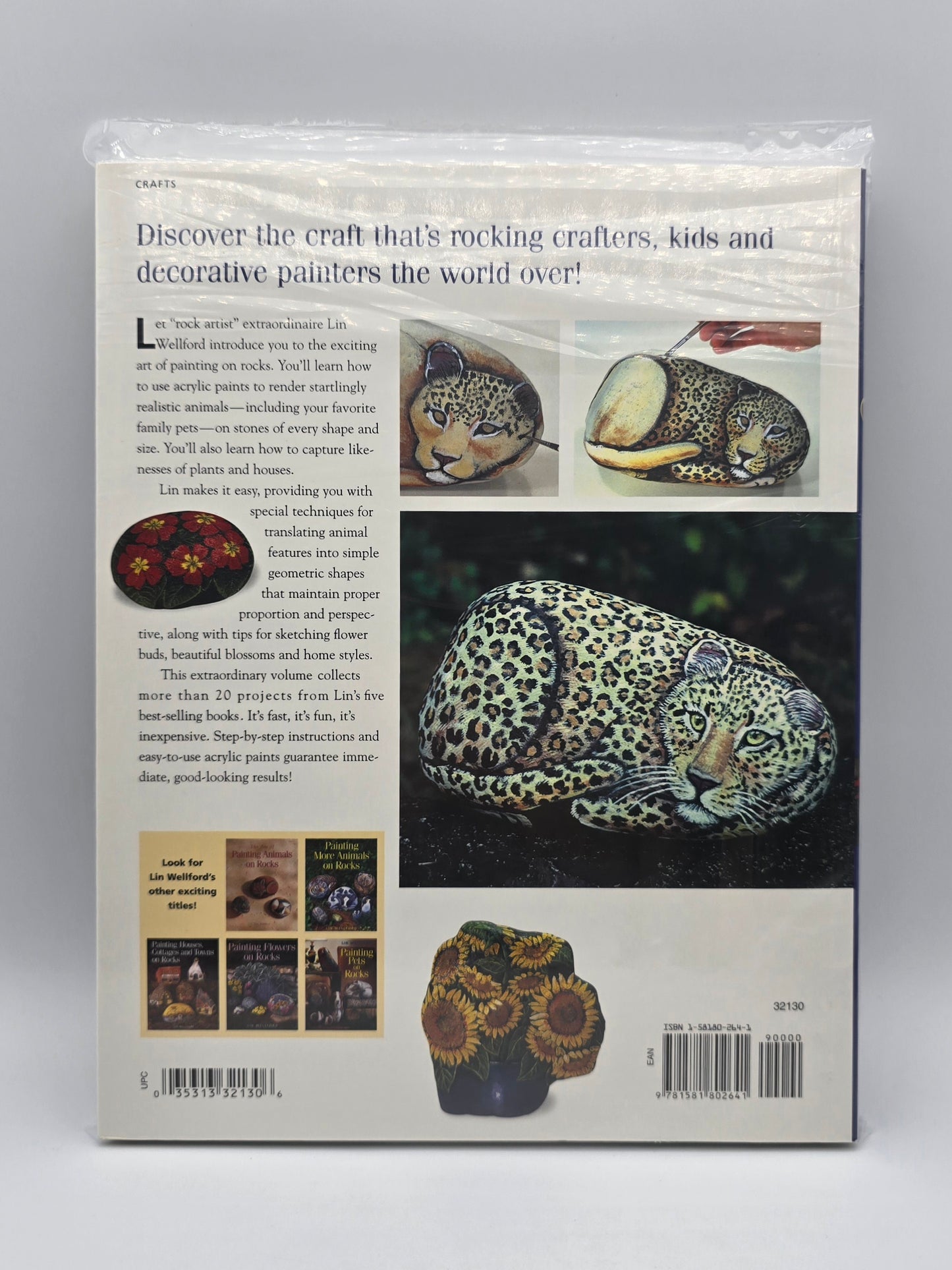 Painting on Rocks by Lin Wellford – Craft Book with 20+ Projects Animals & Flowe