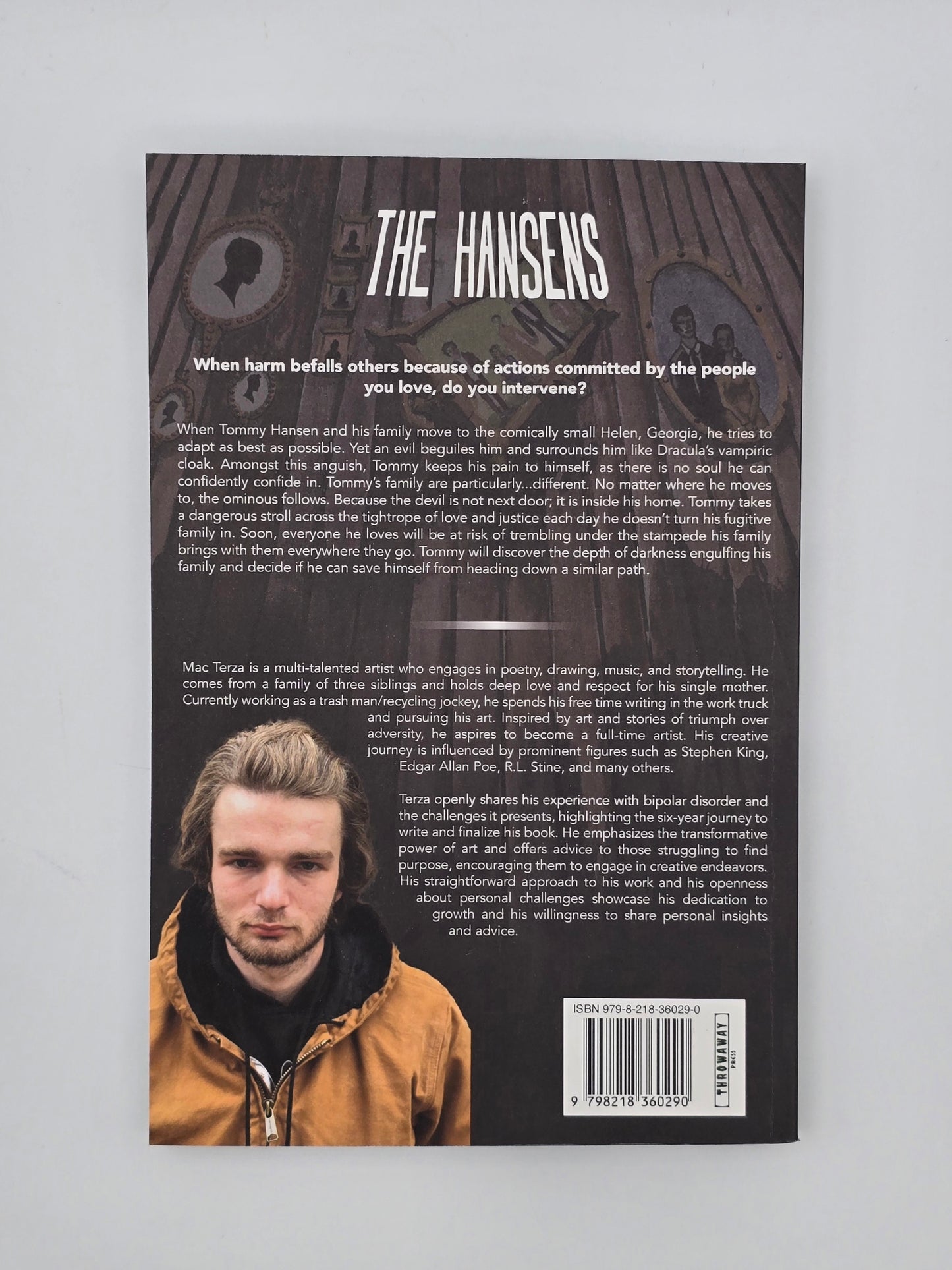 The Hansens by Mac Terza Paperback Book 2024 Throwaway Press