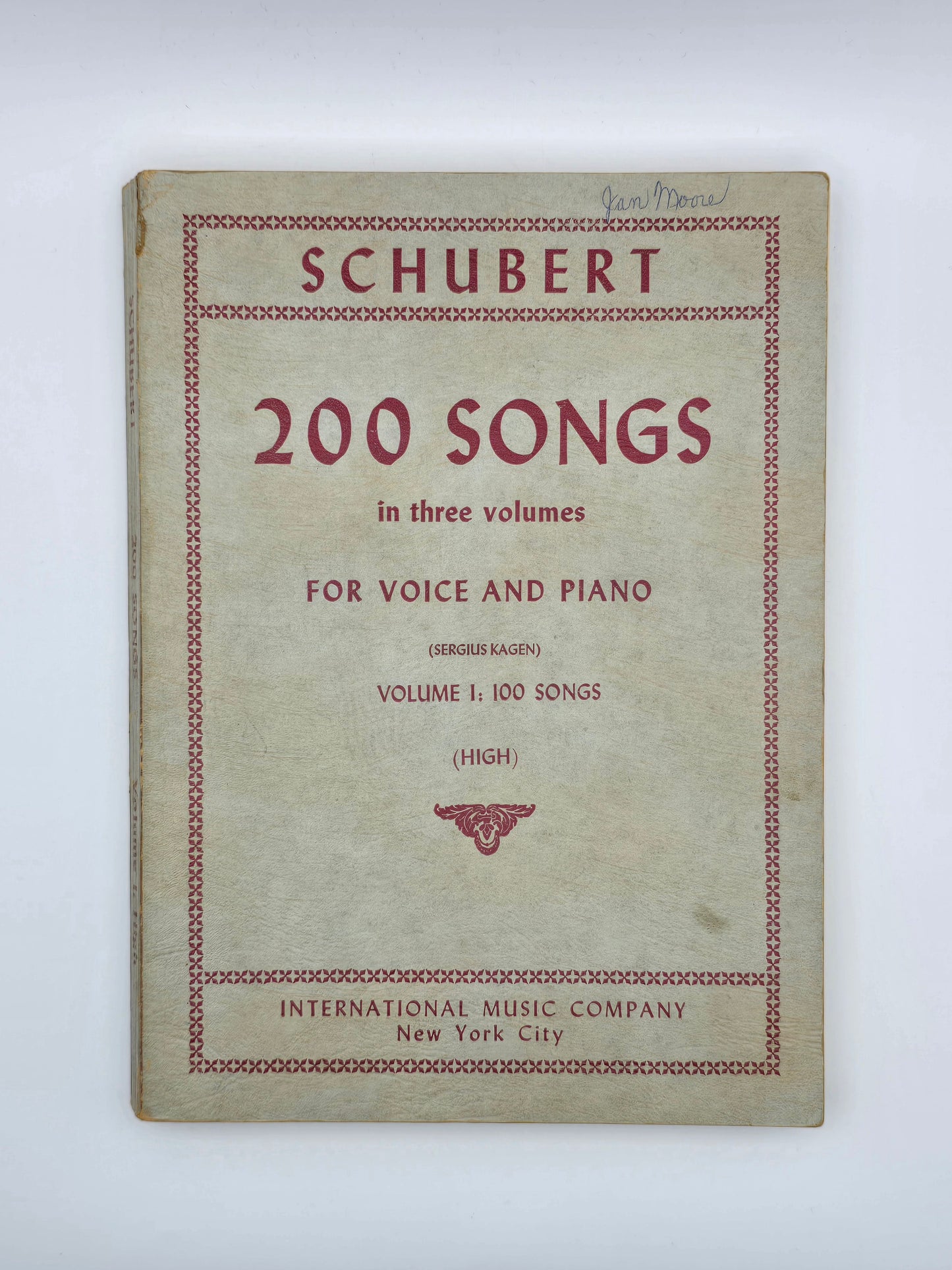 SCHUBERT 200 Songs For Voice & Piano By Sergius Kagen Sheet Music Book Vol.1