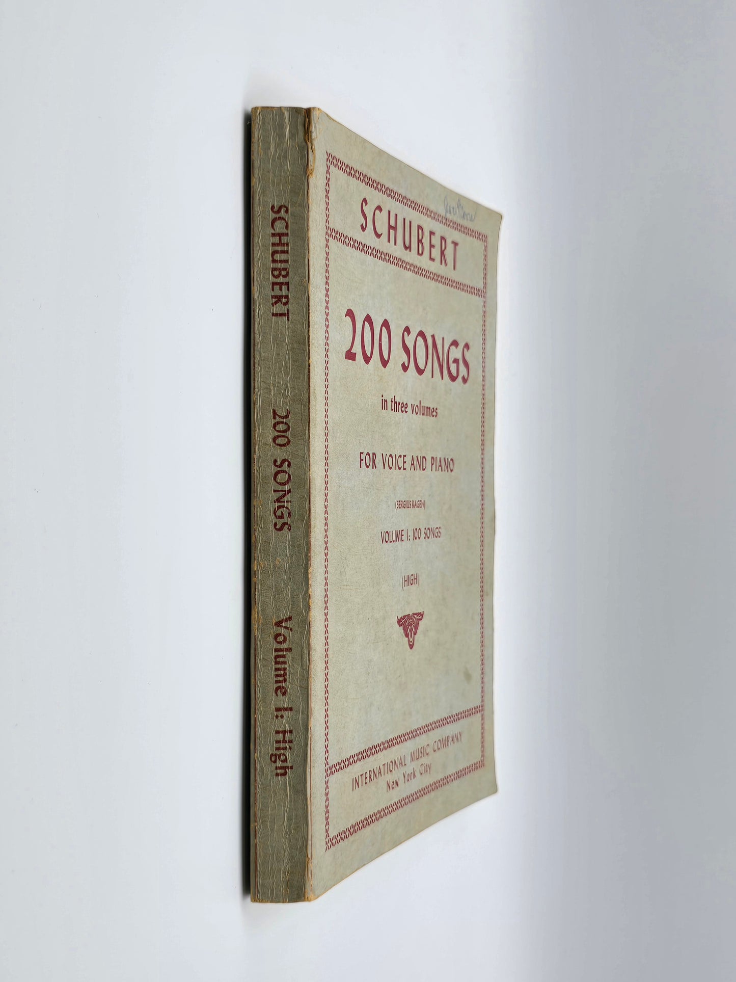SCHUBERT 200 Songs For Voice & Piano By Sergius Kagen Sheet Music Book Vol.1
