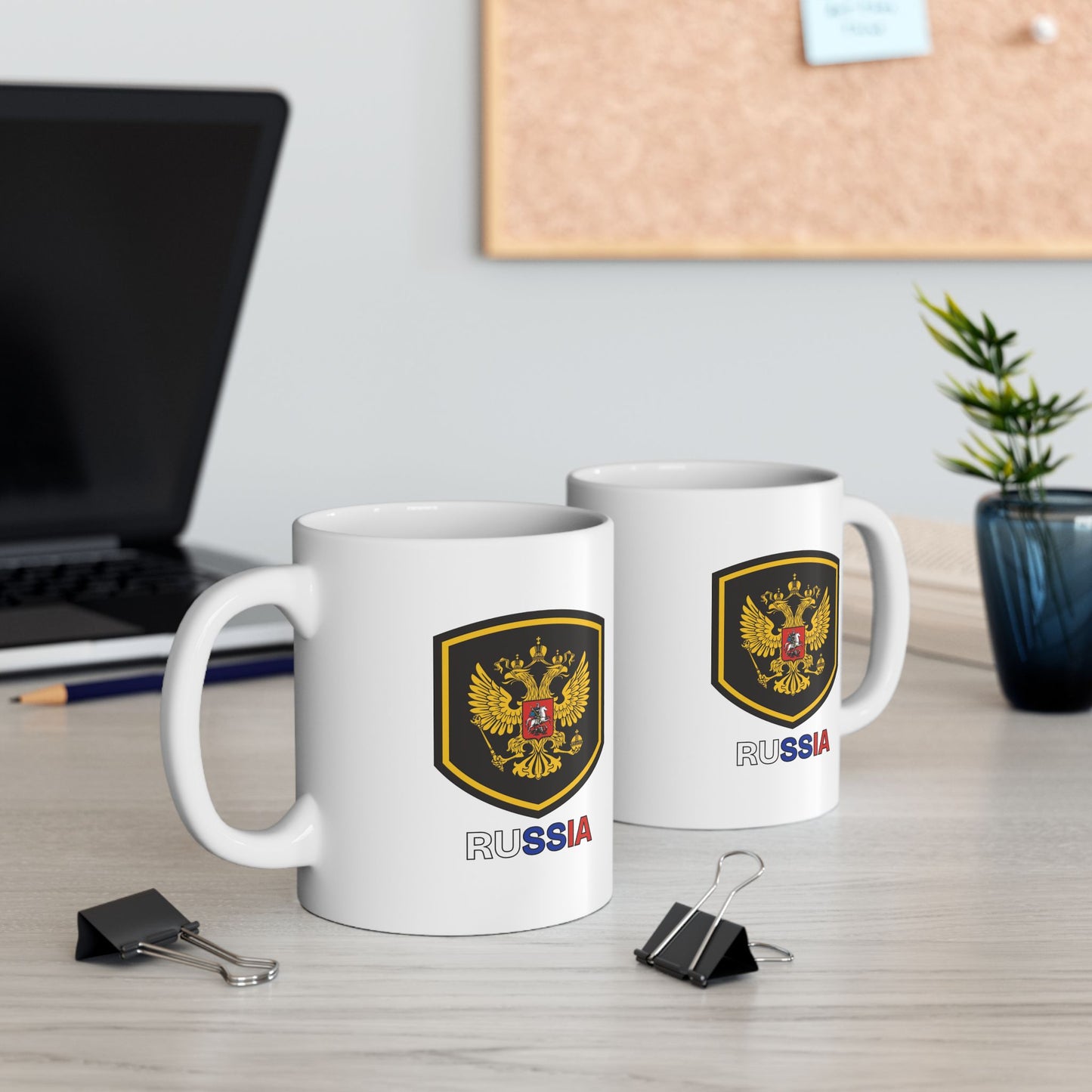 Ceramic Mug - White Russian Coat of Arms Design