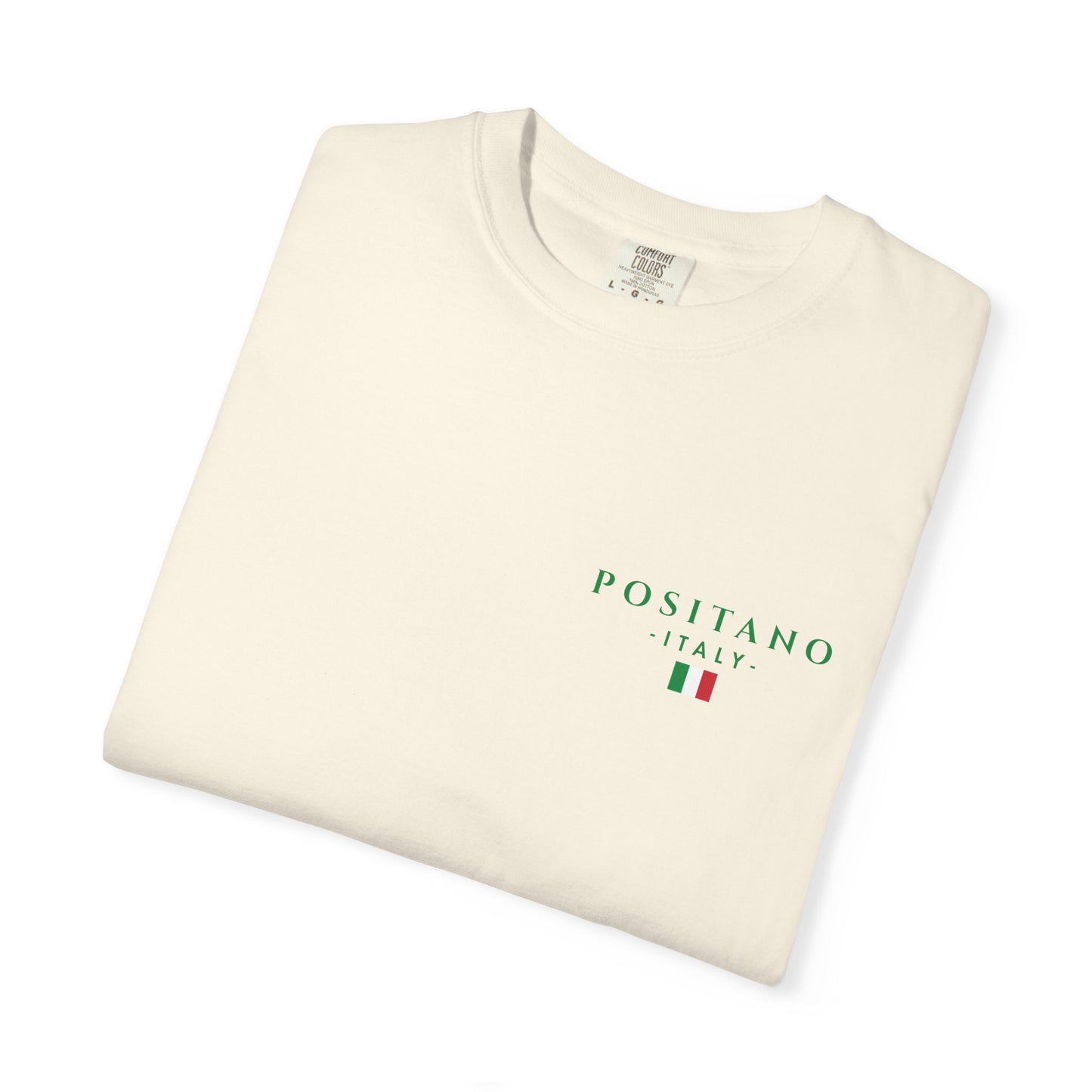 Positano Italy Unisex T-shirt with Lemon and 100BC Date Graphic