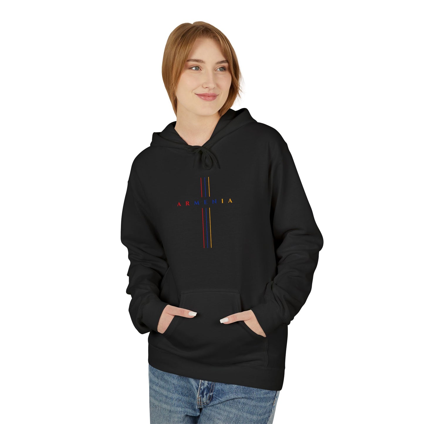 Armenia Cross Hoodie in Red Blue Orange