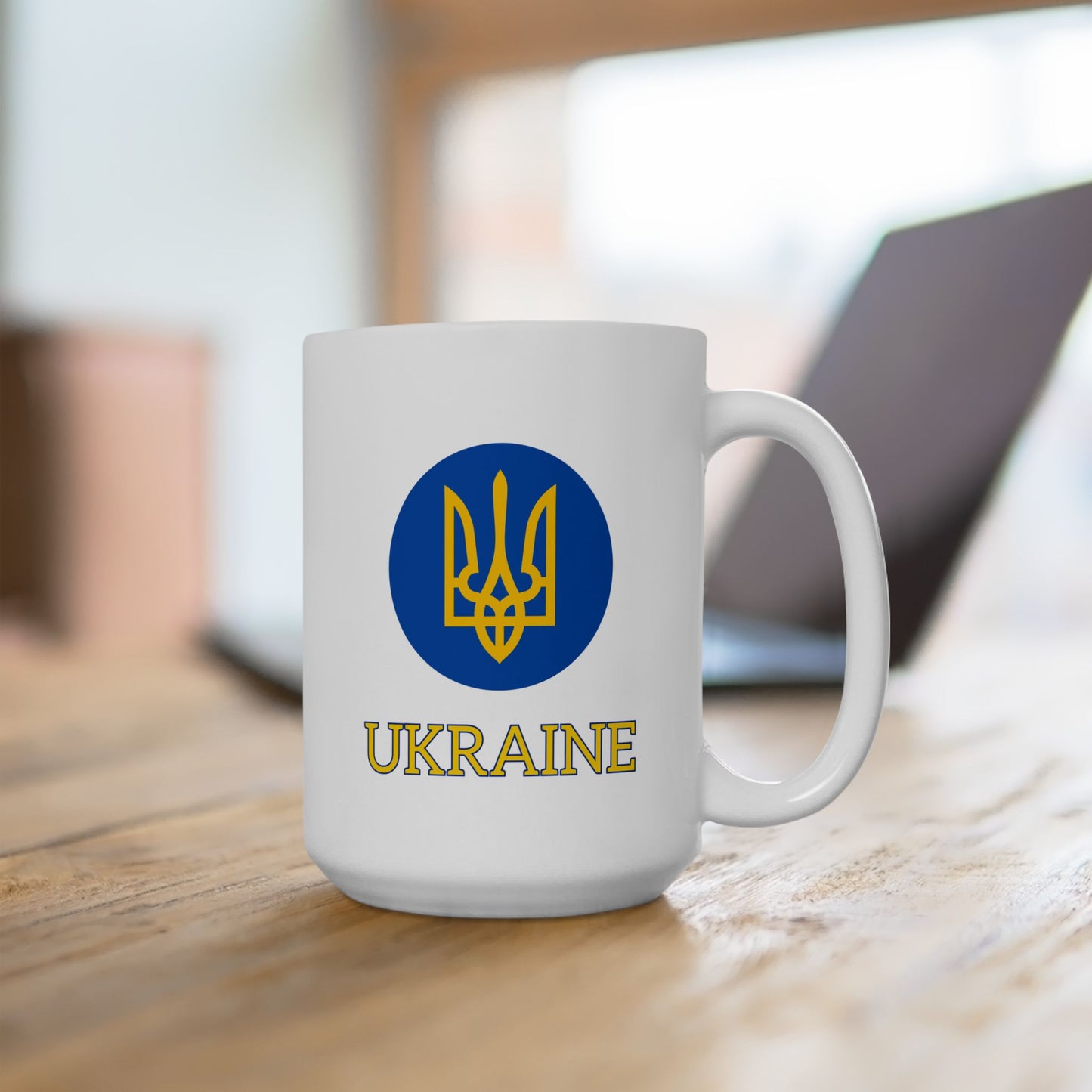 Ceramic Mug - White Ukraine Coat of Arms