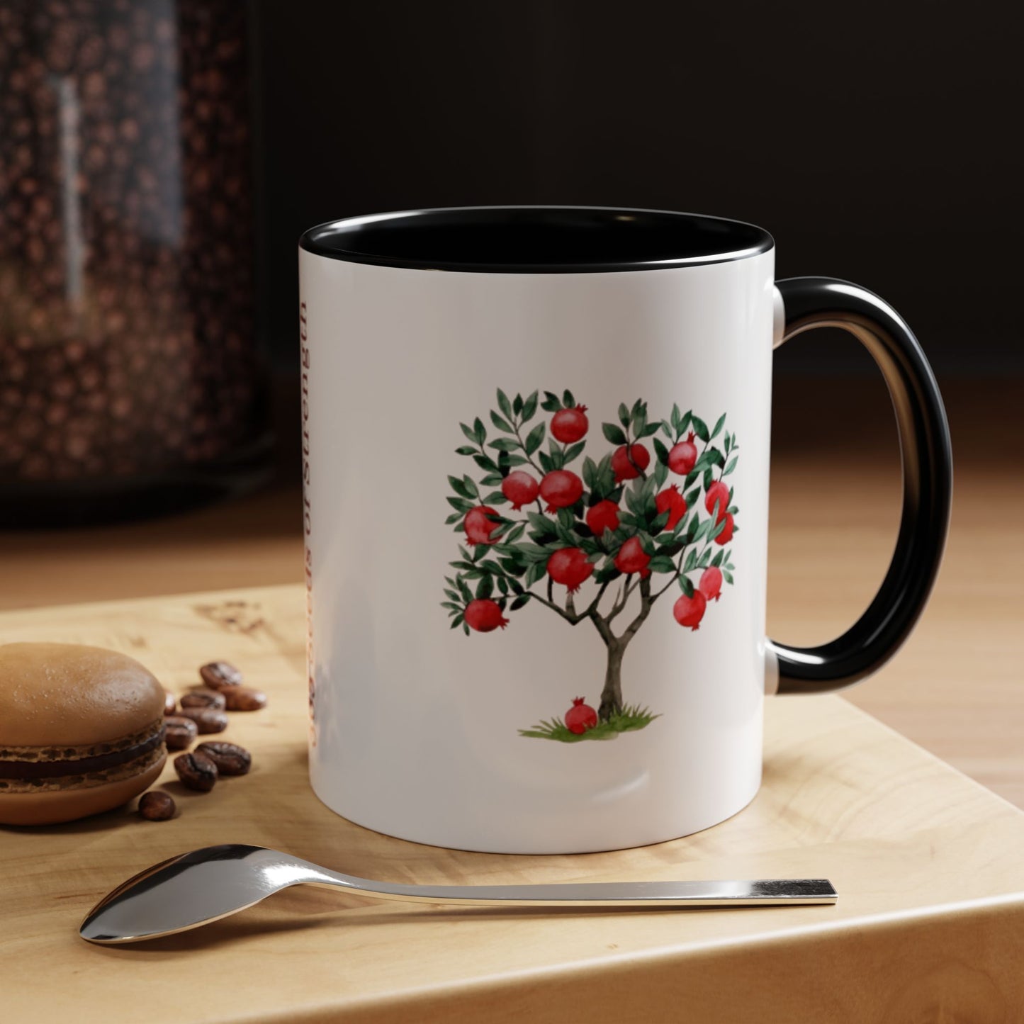 Pomegranate Cup with 365 Seeds of Strength Slogan Ceramic Mug (11oz, 15oz)