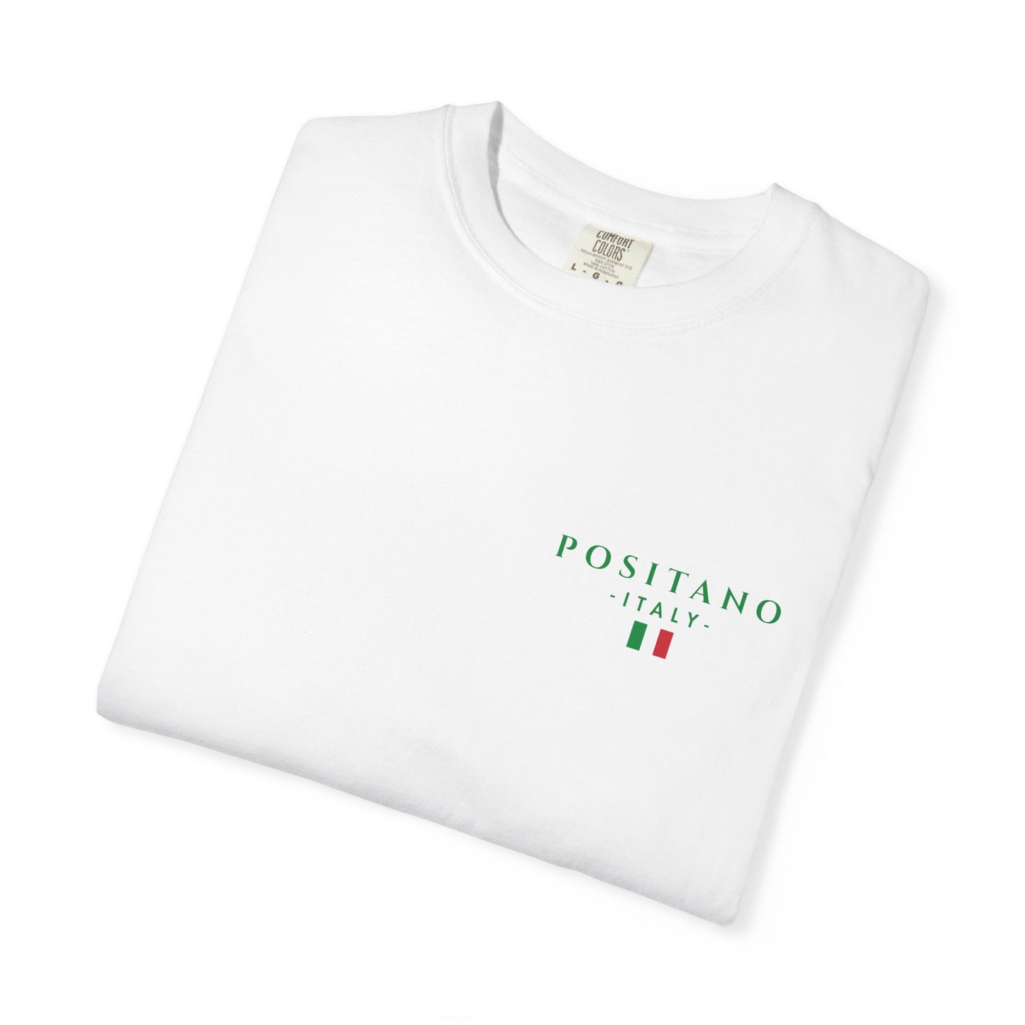 Positano Italy Unisex T-shirt with Lemon and 100BC Date Graphic