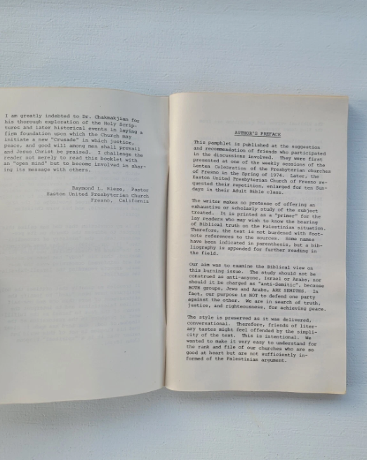 Can Israel And Arabs Be Reconciled?, Hagop A. Chakmakjian, Th.D., 1976
