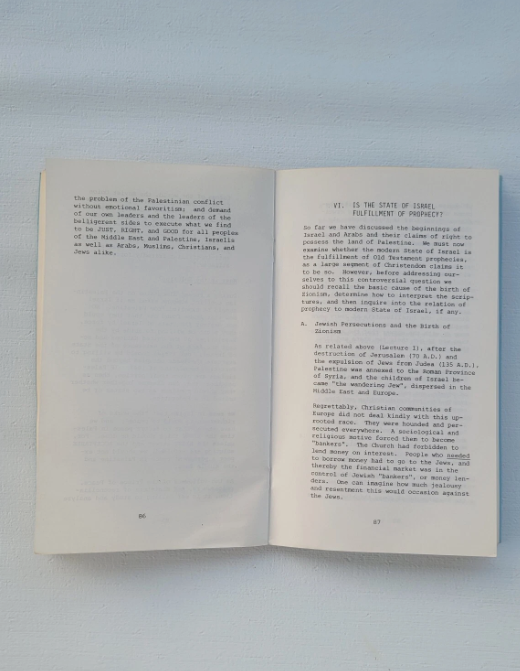 Can Israel And Arabs Be Reconciled?, Hagop A. Chakmakjian, Th.D., 1976