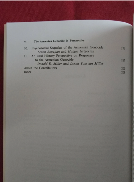 The ARMENIAN Genocide In Perspective. Edited By Richard G. Hovannisian. 4th 1991