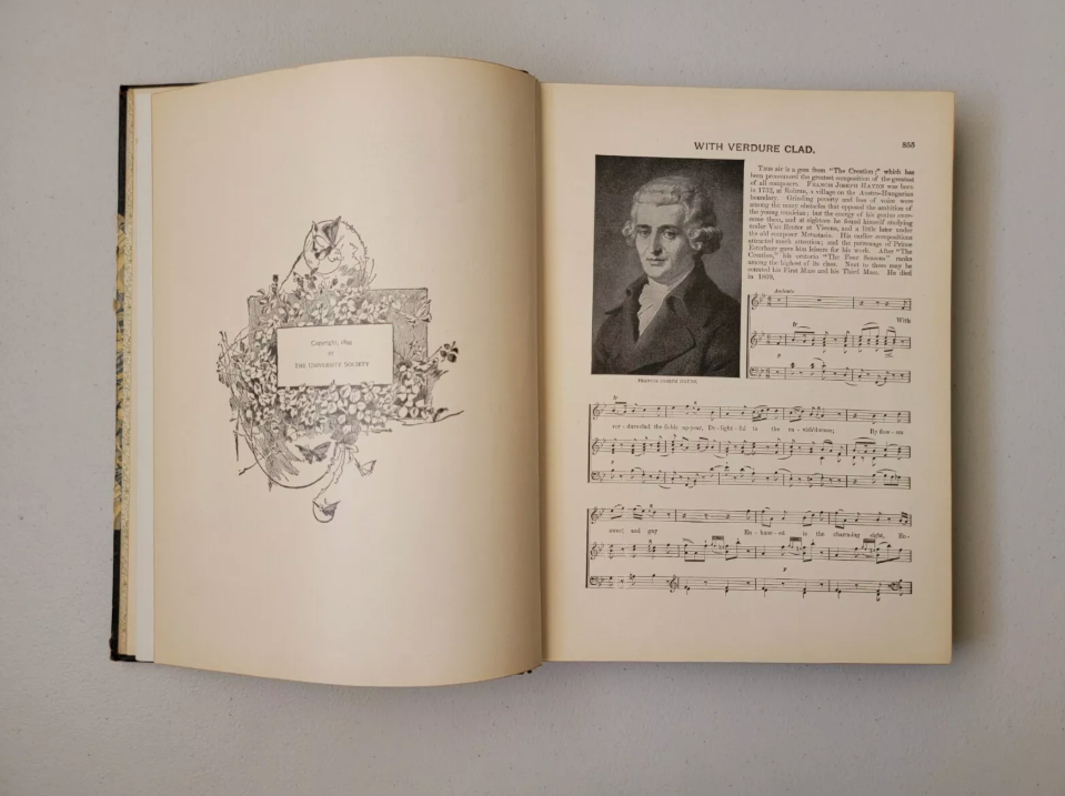 The World's Best Music Book Vol. 4 New York,  The University Society 1903