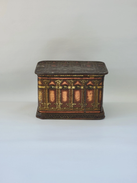 Antique EPICURE Smoking Tobacco Tin Can US Tobacco Co. Hinged Box 4.5"