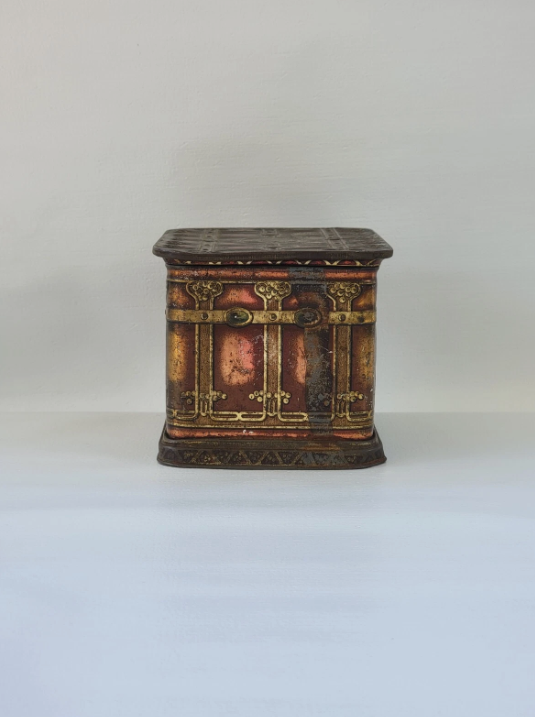 Antique EPICURE Smoking Tobacco Tin Can US Tobacco Co. Hinged Box 4.5"