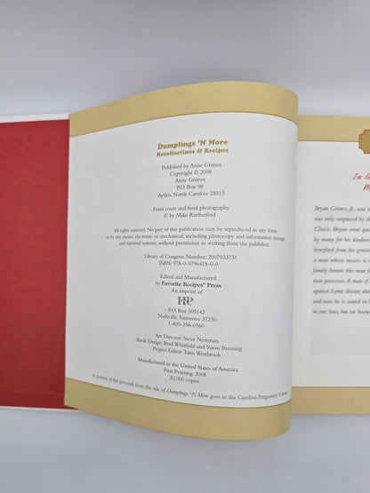 Dumplings 'N More - Our Story: Recollections & Recipes by Anne Grimes / 2008 USA