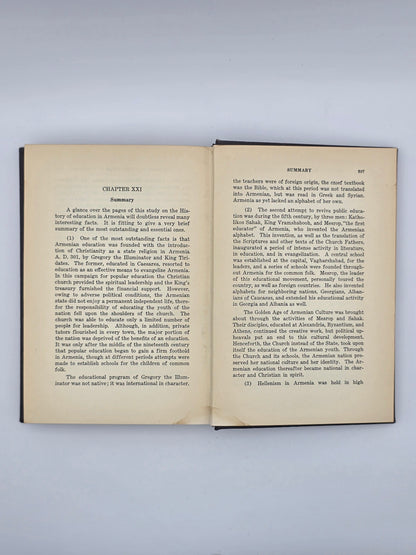 History Of Education In Armenia By Kevork A. Sarafian PH.D |Printed In USA 1930.
