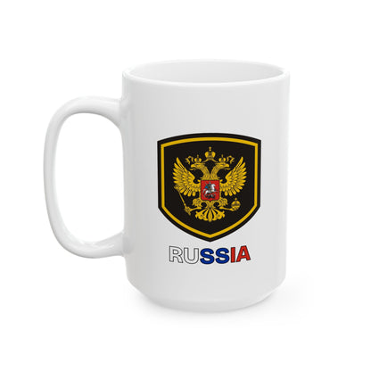 Ceramic Mug - White Russian Coat of Arms Design