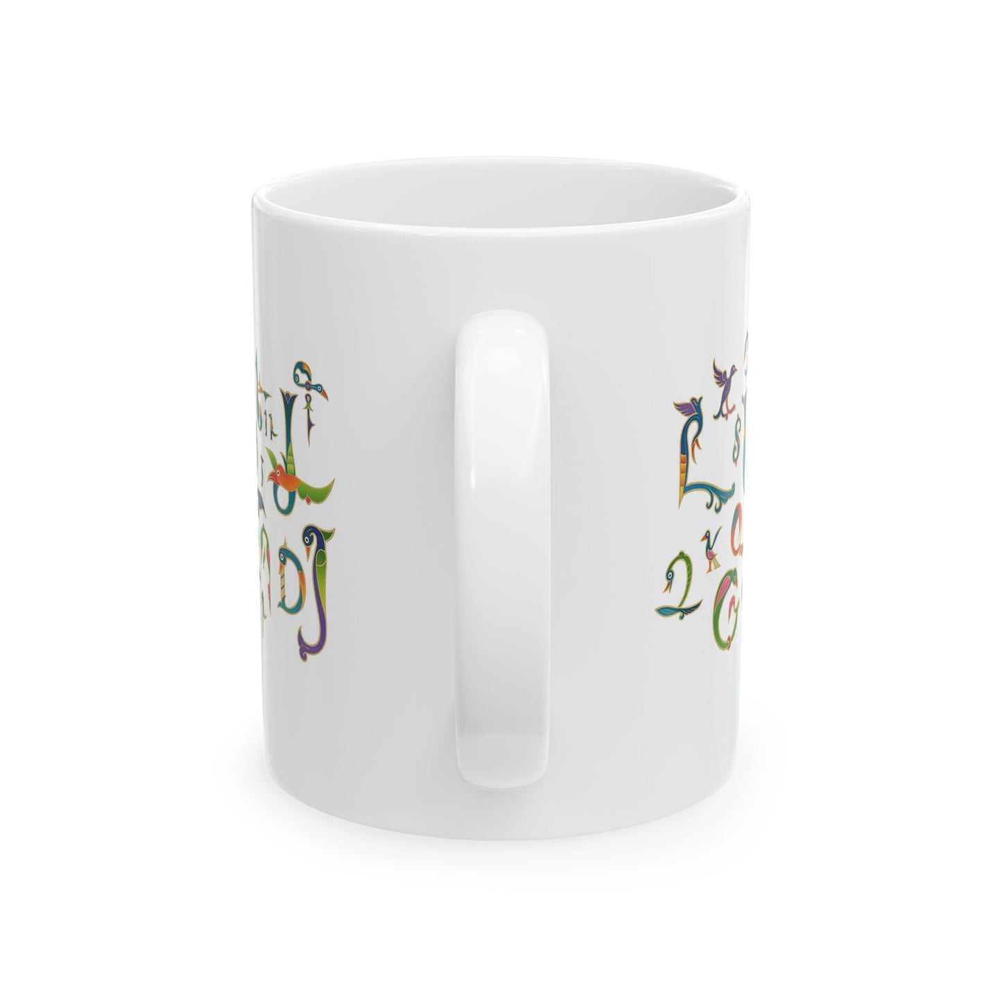 Armenian Trchnagir Letters White Mug