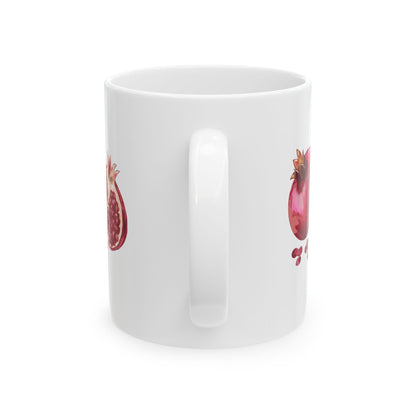 Pomegranate Cup with 365 Seeds of Strength Slogan Ceramic Mug (11oz, 15oz)