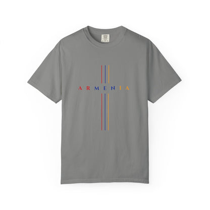 Armenia Cross Unisex T-shirt in Red Blue Orange
