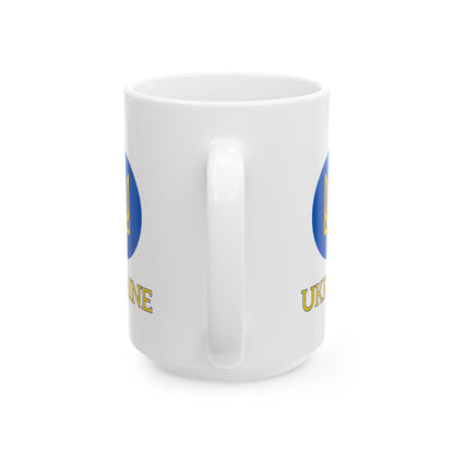 Ceramic Mug - White Ukraine Coat of Arms
