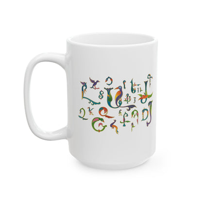 Armenian Trchnagir Letters White Mug