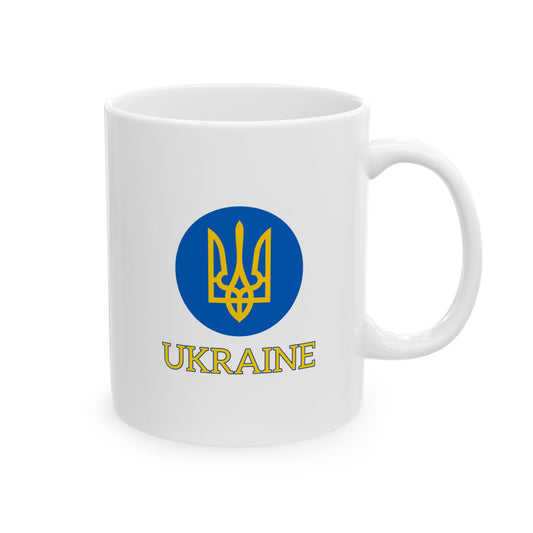 Ceramic Mug - White Ukraine Coat of Arms