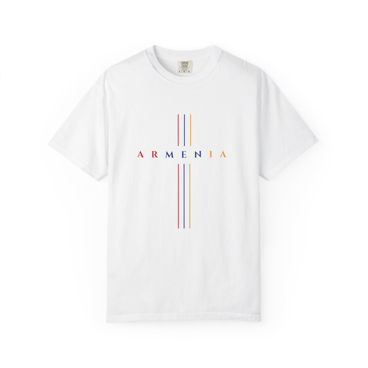 Armenia Cross Unisex T-shirt in Red Blue Orange