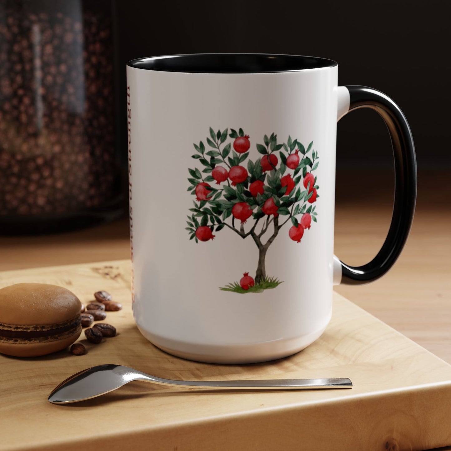 Pomegranate Cup with 365 Seeds of Strength Slogan Ceramic Mug (11oz, 15oz)