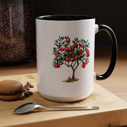 Pomegranate Cup with 365 Seeds of Strength Slogan Ceramic Mug (11oz, 15oz)