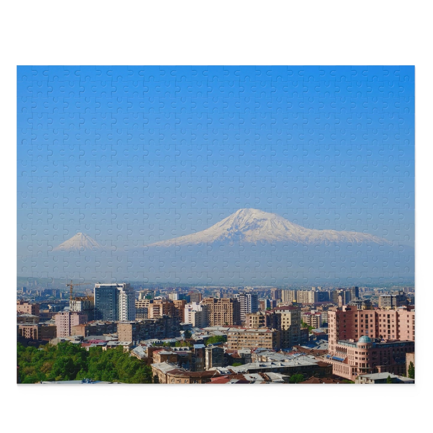 Puzzle - Yerevan City with Ararat Mountain Background