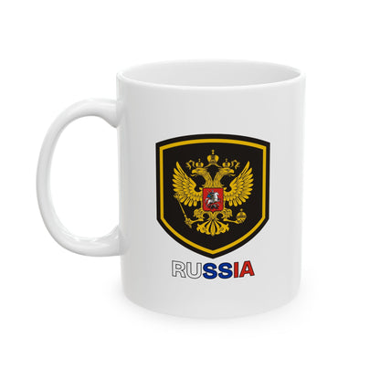 Ceramic Mug - White Russian Coat of Arms Design