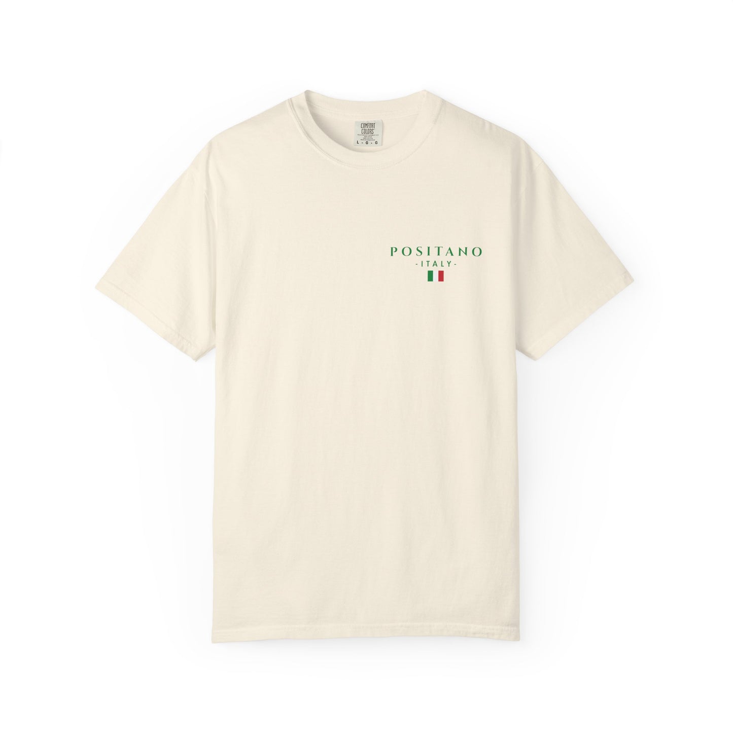 Positano Italy Unisex T-shirt with Lemon and 100BC Date Graphic